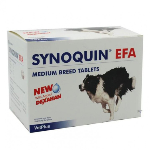狗狗保健用品-VetPlus-Synoquin-EFA-M-狗隻關節補充劑-10-25kg-120片錠裝-腸胃-關節保健-寵物用品速遞