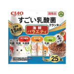 CIAO 貓糧 日本1.5兆億個乳酸菌系列 海鮮混合味 22g 25袋入 (淺藍) (P-261) 貓糧 貓乾糧 CIAO INABA 寵物用品速遞