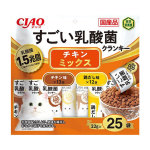 CIAO 貓糧 日本1.5兆億個乳酸菌系列 雞肉混合味 22g 25袋入 (橙) (P-264) 貓糧 貓乾糧 CIAO INABA 寵物用品速遞