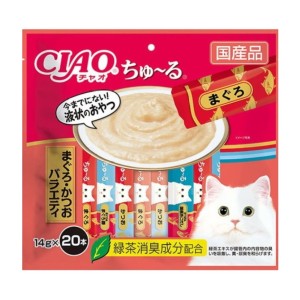 CIAO-貓零食-日本肉泥餐包-金槍魚鰹魚混合肉醬-14g-20本入-SC-267-CIAO-INABA-貓零食-寵物用品速遞