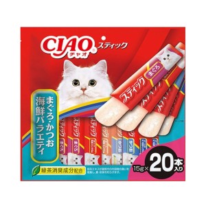 CIAO-貓零食-日本啫喱果凍棒-金槍魚-金槍魚海鮮-鰹魚-鰹魚鰹魚乾-15g-20本入-CIAO-INABA-貓零食-寵物用品速遞