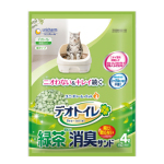 紙貓砂 Unicharm 日本消臭大師防飛散消臭紙貓砂 綠茶味 4L 貓砂 紙貓砂 寵物用品速遞