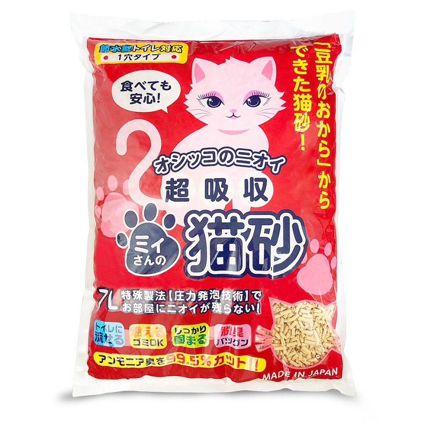 日本Mityan特強吸水玉米豆乳 豆腐貓砂 紅單孔 7L (JMC70) (圖片3)