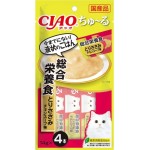 CIAO 貓零食 日本肉泥餐包 綜合營養食 雞湯+雞肉 14g 4本入 (黃) (SC-299) 貓小食 CIAO INABA 貓零食 寵物用品速遞