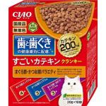 CIAO 貓糧 日本維護牙齒健康 金槍魚+鰹魚節+扇貝鰹魚節 20g 10袋入 (P-274) 貓糧 貓乾糧 CIAO INABA 寵物用品速遞