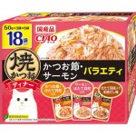 CIAO 貓濕糧 日本貓濕糧包 鰹魚節+三文魚組合裝 50g 18袋入 (IC-428) 貓罐頭 貓濕糧 CIAO INABA 寵物用品速遞