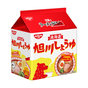 生活用品超級市場-日本日清食品-北海道5包裝拉麵-旭川醬油味-食品-寵物用品速遞