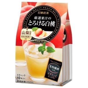 生活用品超級市場-日本NITTOH-日東紅茶-嚴選山梨白桃果汁-10包裝-飲品-寵物用品速遞