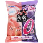 日本ORIHIRO 蒟蒻啫喱 混合裝 白桃+巨峰提子 12個入(TBS) - 清貨優惠 生活用品超級市場 食品