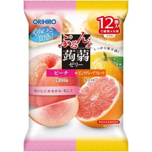 生活用品超級市場-日本ORIHIRO-蒟蒻啫喱-混合裝-蜜桃-西柚-12個入-食品-寵物用品速遞