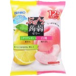 日本ORIHIRO 蒟蒻啫喱 混合裝 檸檬+白桃 12個入 生活用品超級市場 食品
