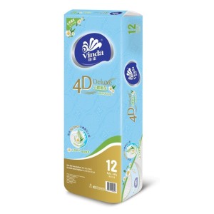 生活用品超級市場-Vinda維達4D-Deluxe-立體壓花4層卷紙-天然植萃-12卷優惠裝-紙巾及廁紙-寵物用品速遞