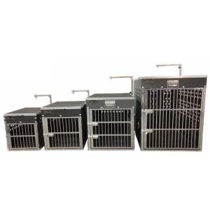貓犬用日常用品-Solidpet蘇力-寵物籠-ABS板固定飛機籠-無輪款-二號-STAC-102-BK-寵物籠-寵物用品速遞
