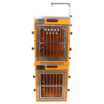 Solidpet蘇力 寵物籠 貓籠狗籠 鋁折疊飛機籠組合 無輪款 一號 橙色 (ALAC-215-OR) 貓犬用日常用品 寵物籠 寵物用品速遞