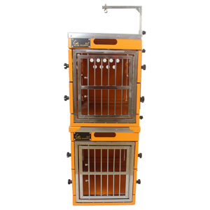 貓犬用日常用品-Solidpet蘇力-寵物籠-鋁折疊飛機籠組合-無輪款-一號-橙色-ALAC-215-OR-寵物籠-寵物用品速遞