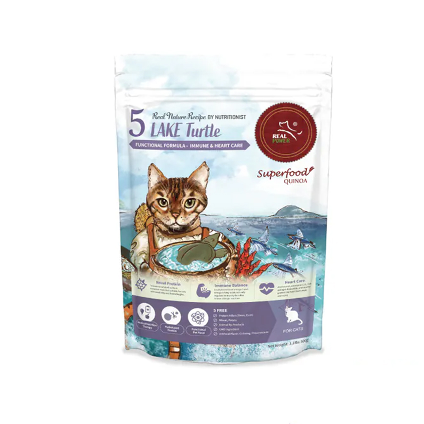Real Power Real Power瑞威 貓糧 天然平衡貓糧 全齡配方 湖畔⽔鱉 500g (NO.5)