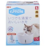 GEX 飲水機 日本版 Pure Crystal 貓用循環式飲水器 1.5L (白色) 貓咪日常用品 飲食用具 寵物用品速遞