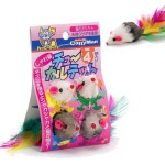 日本CattyMan 貓玩具 羽毛老鼠 4個入 貓玩具 其他 寵物用品速遞