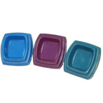 Petmate 寵物食物碗 方形碗 厚款 藍色 8.8吋 x 8.8吋 (DL1288) 貓犬用日常用品 飲食用具 寵物用品速遞