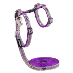 ROGZ CATZ 胸帶連拖繩 紫色 (CLJ08-E) 貓貓 貓咪飾物 寵物用品速遞