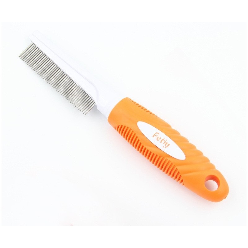 Petiy Beauty 白橙色塑料柄排針梳毛刷 45針 (貓犬用) (Y91013) (圖片3)