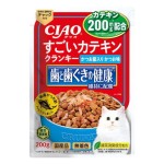 CIAO 貓糧 日本維護牙齒健康 鰹魚乾+鰹魚味 200g (P-276) (TBS) 貓糧 CIAO INABA 寵物用品速遞