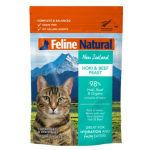 Feline Natural 貓軟包 牛肉藍尖尾鱈魚配方 85g (F9-P-HB85) 貓罐頭 貓濕糧 Feline Natural 寵物用品速遞