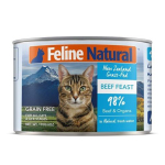Feline Natural 主食貓罐頭 牛肉盛宴 170g (F9-C-B170) 貓罐頭 貓濕糧 Feline Natural 寵物用品速遞