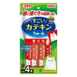 CIAO-貓零食-日本肉泥餐包-1000億個乳酸菌-牙齒及牙齦健康配慮-金槍魚-14g-4本入-CIAO-INABA-貓零食-寵物用品速遞