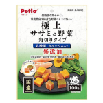 Petio 狗零食 極上 日本產無添加 雞柳肉&野菜 角切粒粒 (+鈣．乳酸菌) 100g (90503014) 狗零食 Petio 寵物用品速遞