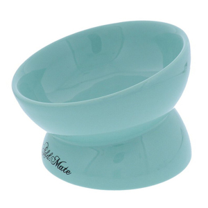 Petio-Add-Mate-貓犬斜口陶瓷-高腳碗-M-藍色-91502065-飲食用具-寵物用品速遞