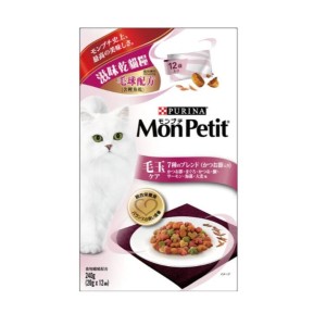 MonPetit-滋味乾貓糧-毛球配方-含鰹魚乾-240g-20g-x-12袋-紅-NE12378422-TBS-MonPetit-寵物用品速遞