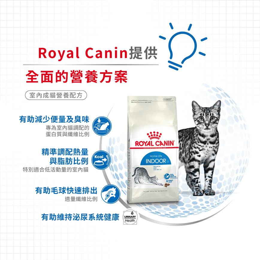 Royal Canin 貓糧 法國皇家貓糧健康營養系列 室內成貓營養配方 IN27 10kg (2529100011) (圖片5)
