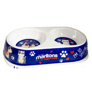 貓犬用日常用品-marltons-高級科學瓷寵物食物碗-孖碗款-22_5cm-x-11_5cm-x-4_5cm-53170C-飲食用具-寵物用品速遞