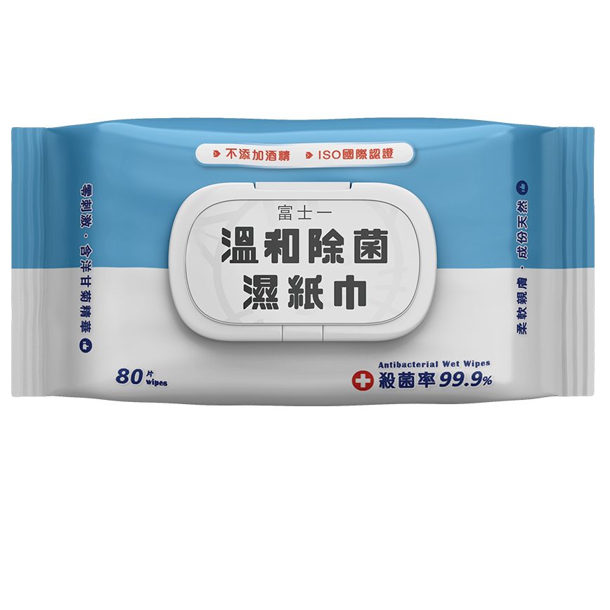 富士一 嚴選無酒精溫和除菌濕紙巾 (人寵適用) 80片裝 1包裝 - 清貨優惠 (圖片3)