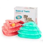 Tower of Tracks 旋轉三角形層層塔 帶滾球益智逗貓玩具 (顏色隨機) 貓咪玩具 其他 寵物用品速遞