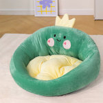 毛絨寵物睡窩 綠色小恐龍 (貓犬用) 貓犬用日常用品 寵物床墊用品 寵物用品速遞