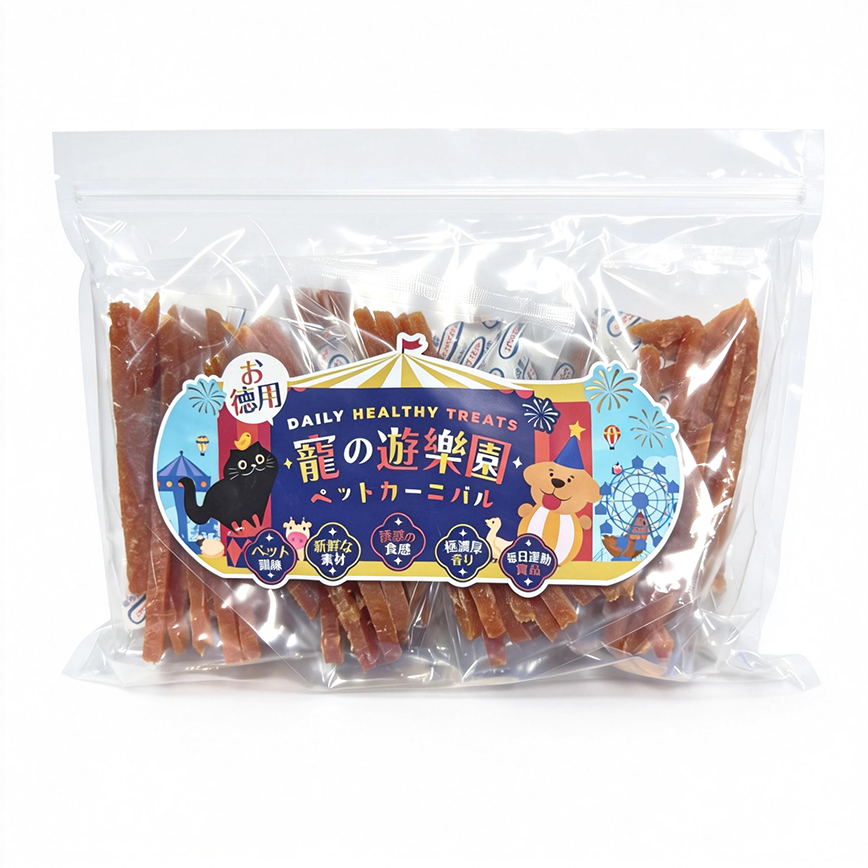 寵之遊樂園 寵之遊樂園 狗零食 訓犬小食 風乾雞肉切條 大包裝 1袋8包