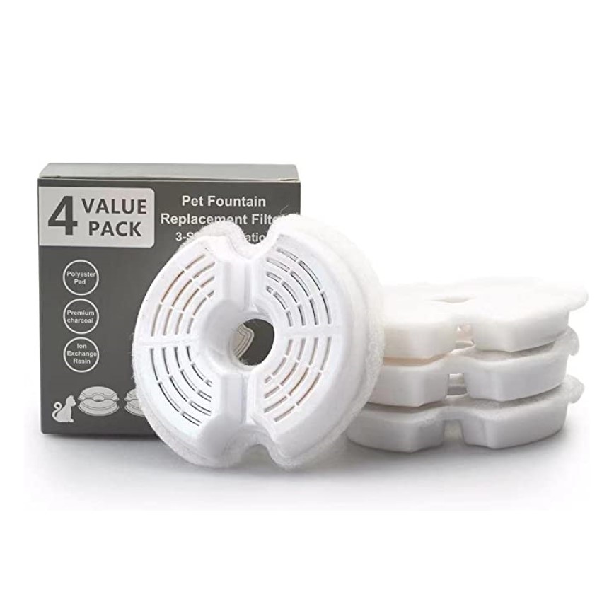 Billipets Billipets ⼩花寵物飲⽔器 濾芯 4片裝 (NS-17072F)