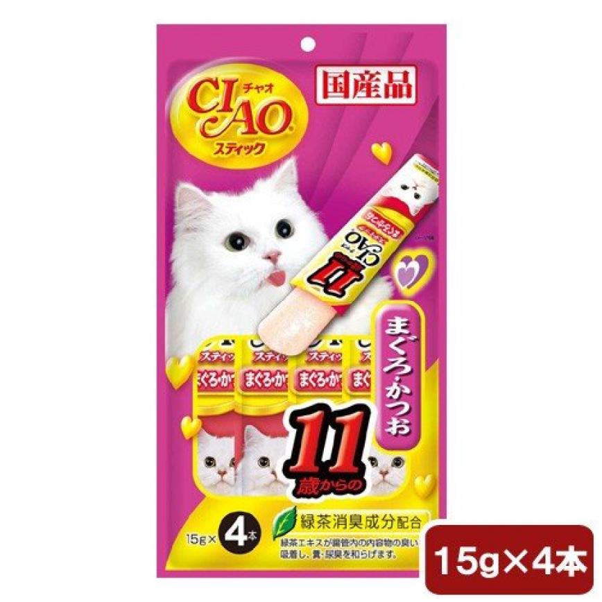 CIAO 貓零食 日本啫喱果凍棒 11歳まぐろ・かつお 金槍魚鰹魚味 11歲食用 60g (桃紅令) (4SC-84/TSC-125) (圖片3)