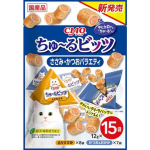 CIAO 貓零食 日本軟心零食粒 雞肉及鰹魚味組合裝 12g 15袋入 (CS-208) 貓小食 CIAO INABA 貓零食 寵物用品速遞