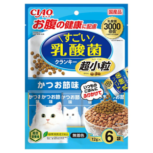 CIAO-貓糧-日本Crunky-3000億個乳酸菌-超小粒-鰹魚乾味-12g-6袋入-P-442-CIAO-INABA-寵物用品速遞