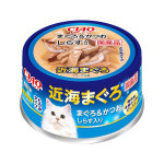 CIAO 日本貓罐頭 近海 金槍魚鰹魚+銀魚 80g (A-92) 貓罐頭 貓濕糧 CIAO INABA 寵物用品速遞