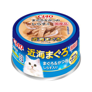 貓罐頭-貓濕糧-CIAO-日本貓罐頭-近海-金槍魚鰹魚-銀魚-80g-A-92-CIAO-INABA-寵物用品速遞