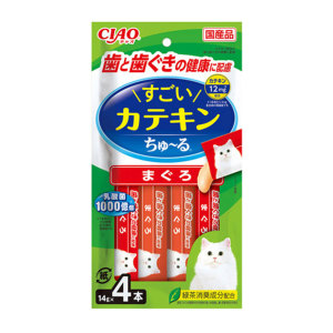 貓小食-CIAO-貓零食-日本肉泥餐包-驚人的兒茶素-牙齒牙齦健康-14g-4本入-SC-432-CIAO-INABA-貓零食-寵物用品速遞