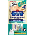 CIAO 貓零食 日本肉泥餐包 腎臓健康維持 for AIM 雞柳海鮮混合味 14g 4本袋裝 (CA-05) 貓零食 寵物零食 CIAO INABA 貓零食 寵物零食 寵物用品速遞