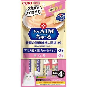 貓小食-CIAO-貓零食-日本肉泥餐包-腎臓健康維持-for-AIM-金槍魚味-14g-4本袋裝-CA-02-CIAO-INABA-貓零食-寵物用品速遞