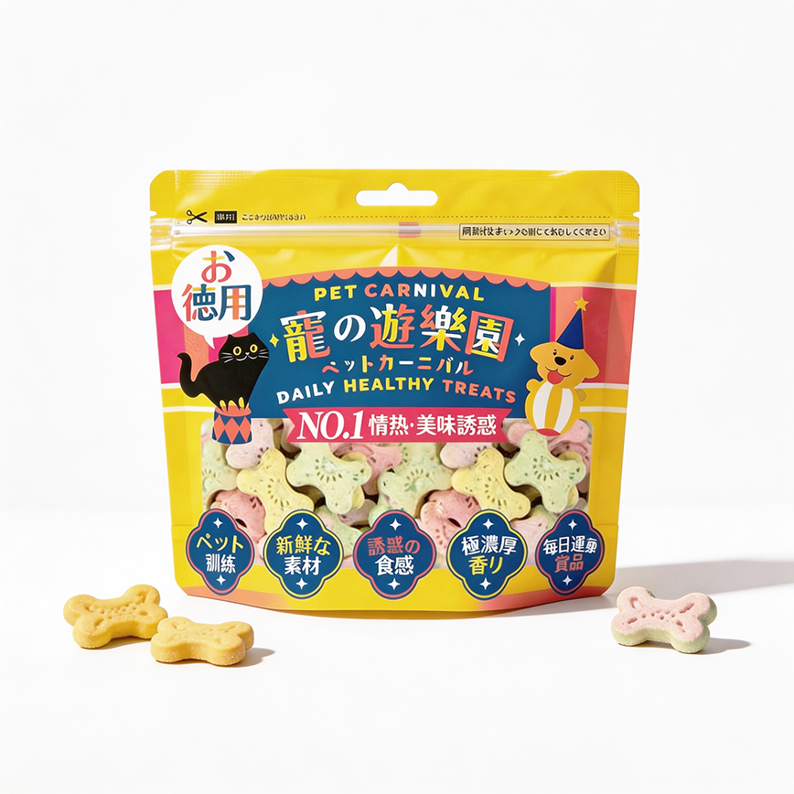 寵之遊樂園 寵之遊樂園 狗零食 鮮果鈣奶潔齒餅 歡樂裝 1包