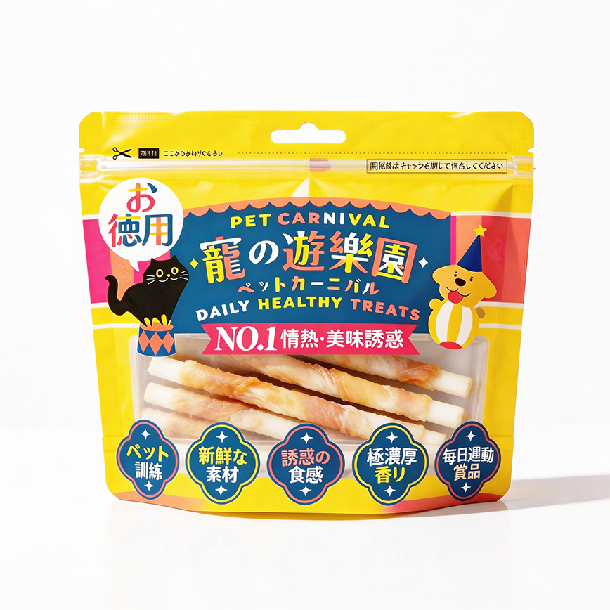 寵之遊樂園 寵之遊樂園 狗零食 雞肉繞牛皮卷 歡樂裝 1包