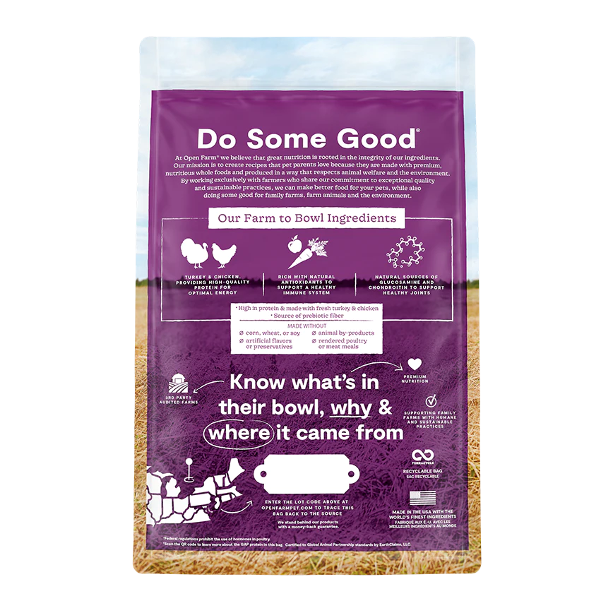 Open Farm 無穀物狗糧 老犬配方 火雞走地雞 22lb (OFSE-22D) (圖片4)